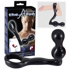 the fun - análdugó péniszgyűrűvel (fekete)